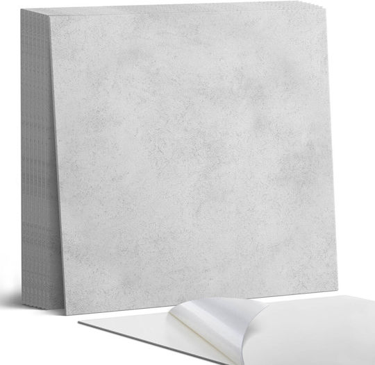 Autocolante Plăci de Faianță din Vinil Imprimare Living Textură de Beton Brut 9x30x30 Bucăți