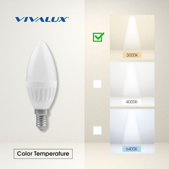 Vivalux LED Glühbirne 9W für E14 Fassung Warmes Weiß 868lm