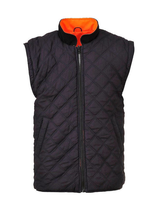 Portwest Work Jacket Reflective with Removable Fleece Lining and Detachable Hood Orange