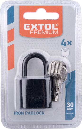Extol Vorhängeschloss Messing mit Schlüssel 30mm 1Stück