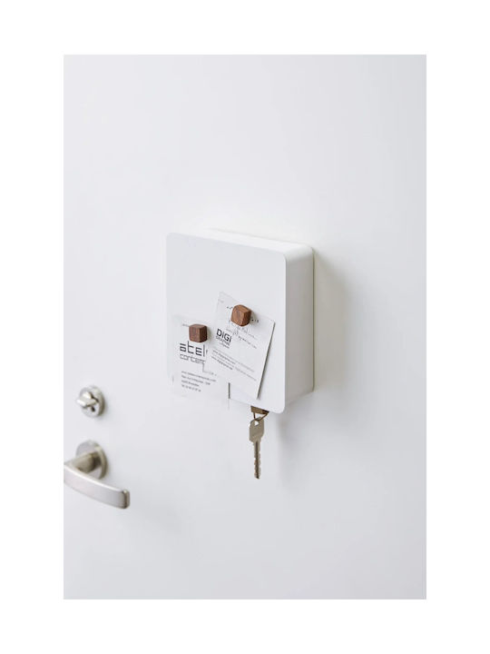 Yamazaki Metallic Wall Key Hook Tower 5 Hooks 15.8x5.5x15.8cm