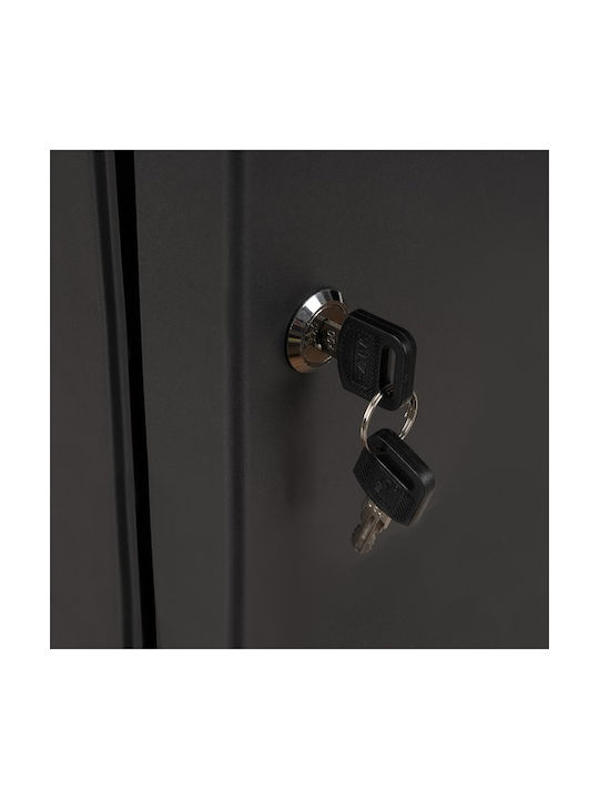 Malatec Metallic Wall Key Hook 48 Hooks With Lock 25x8x20cm