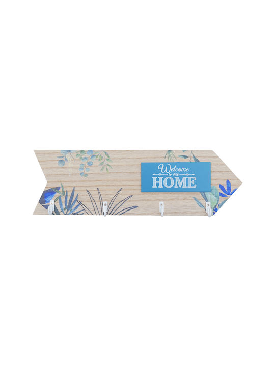 Uncle George Agățătoare Chei De Perete Din Lemn 4 Compartimente 30x1x10cm