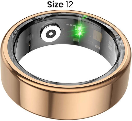 Avizar Connected Ring Size 12 Titan Model Charging Case Gold