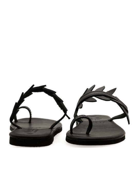 Sandals Slippers Soft Sole Olive Leaves Arsinóe Black