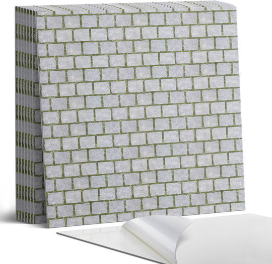 Vinyl Tile Stickers Printed Wall Design Bricks 9x30x30 Pcs
