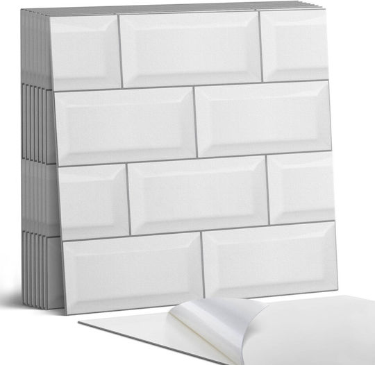 Vinyl Tiles Easy Wall Transformation Brick Design Tiles 9x30x30 Pcs