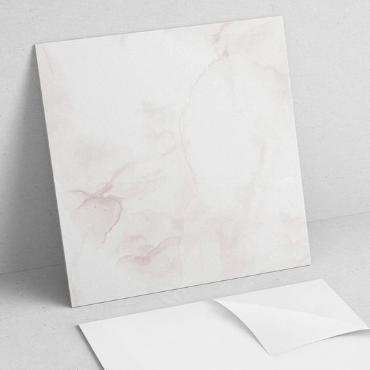 Vinyl Floor Sticker Thin Marble Design Print 9x30x30 Cm