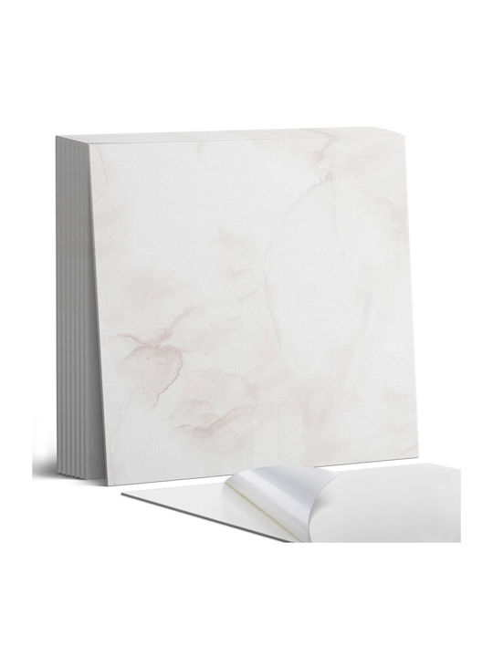 Vinyl Floor Sticker Thin Marble Design Print 9x30x30 Cm