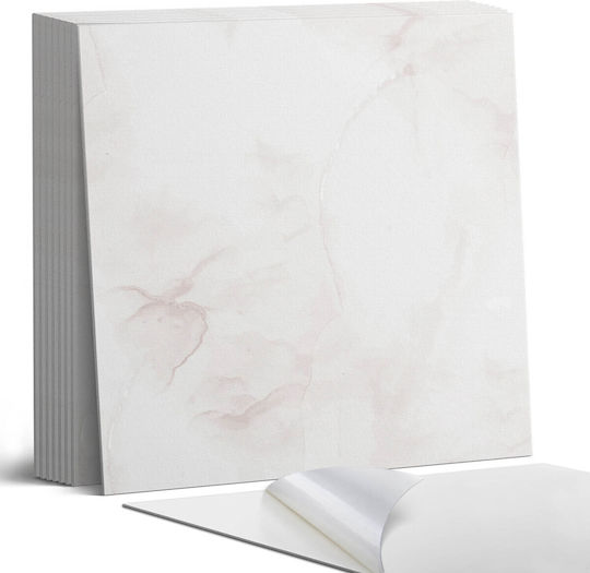 Vinyl Floor Sticker Thin Marble Design Print 9x30x30 Cm