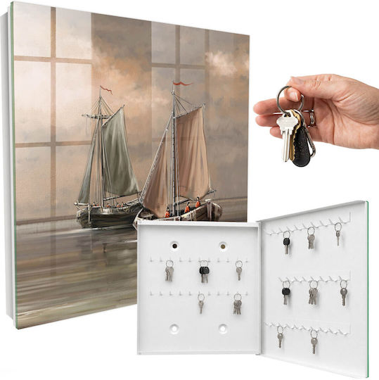 Tulup Metallic Key Hooks 50 Hooks 30x30x5cm