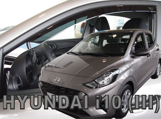 Heko Set of Windbreakers Front Car Dark Fime for Hyundai i10 2pcs
