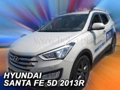 Heko Set of Windbreakers Front and Rear Car Dark Fime for Hyundai Santa Fe 4pcs