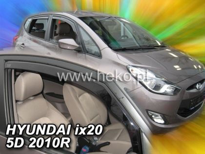 Heko Set of Windbreakers Front Car Dark Fime for Hyundai ix20 2pcs