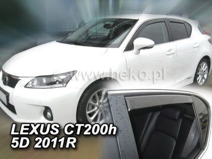 Heko Set of Windbreakers Front and Rear Car Dark Fime for Toyota Lexus 4pcs
