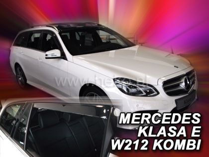 Heko Set of Windbreakers Front and Rear Car Dark Fime for Mercedes-Benz E Class W212 5D 2009-2016 4pcs