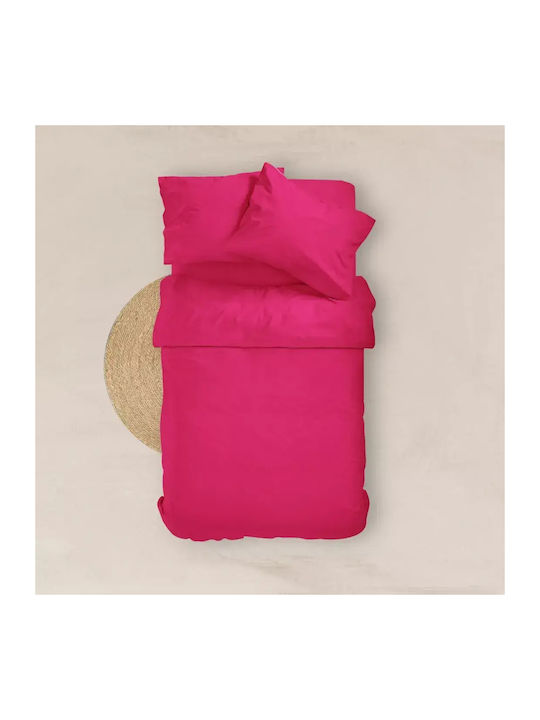 Borea Sheet Super-Double with Elastic 160x200+40cm. Solid 7. Magenta