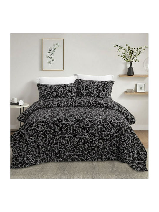 Olia Home Set Cearșafuri Single 170x260cm. Negru 3buc
