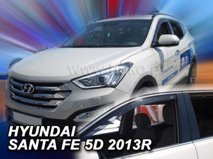 Heko Set of Windbreakers Front Car Dark Fime for Hyundai Santa Fe 2pcs