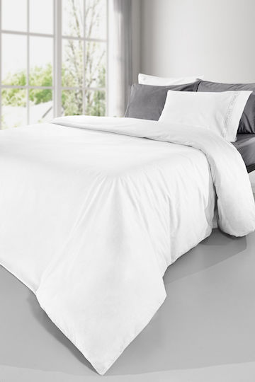 Guy Laroche Farb Plus King Size 180x200+42cm mit Gummibettlaken Weiß