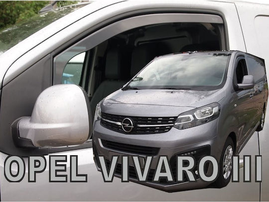 Heko Set of Windbreakers Front Car Dark Fime for Peugeot Expert Opel Vivaro Toyota Proace Citroen Jumpy 2pcs