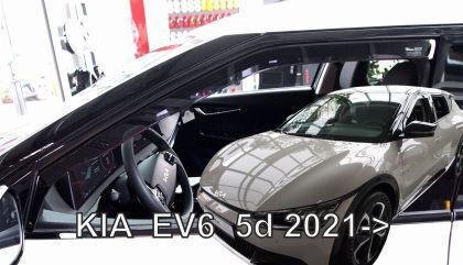 Heko Set of Windbreakers Front Car Dark Fime for Kia EV6 5D 2021 2pcs