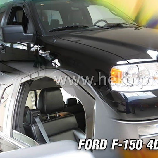 Heko Set of Windbreakers Front Car Dark Fime for Ford F 150 2pcs