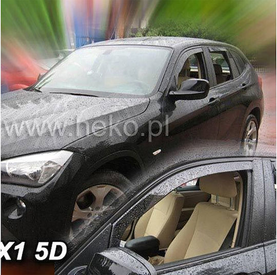 Heko Set of Windbreakers Front Car Dark Fime for BMW X1 2pcs