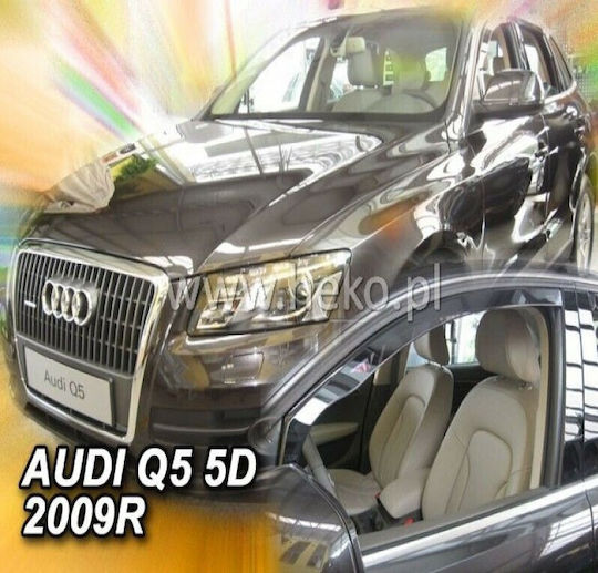 Heko Set of Windbreakers Front Car Dark Fime for Audi Q5 5D 2009 2pcs