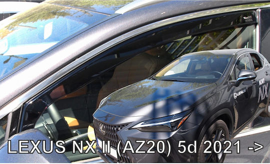 Heko Set of Windbreakers Front and Rear Car Dark Fime for Lexus NX AZ20 5D 2021+ 4pcs