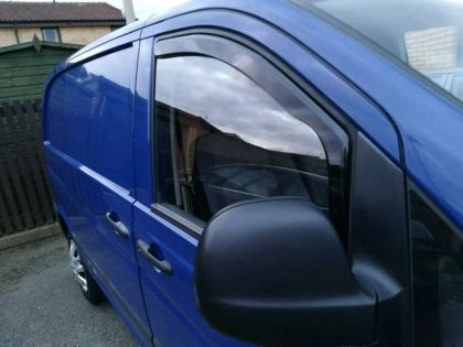 Heko Set of Windbreakers Front Car Dark Fime for Mercedes-Benz Vito 2pcs