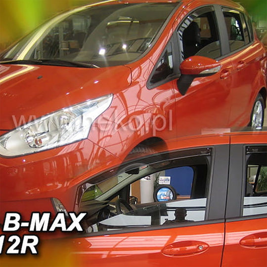 Heko Set of Windbreakers Front Car Dark Fime for Ford B-Max 2pcs