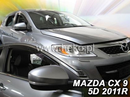 Heko Set of Windbreakers Front Car Dark Fime for Mazda CX-9 2pcs
