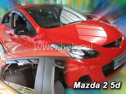 Heko Set of Windbreakers Front and Rear Car Dark Fime for Mazda 323 4pcs