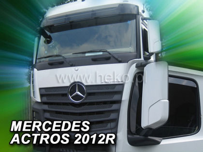 Heko Set of Windbreakers Front Trucks Dark Fime for Mercedes-Benz Actros 2D 1996-2006 2pcs
