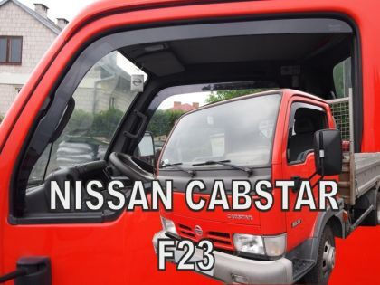 Heko Set of Windbreakers Front Trucks Dark Fime for Nissan Cabstar F23 1994-2007 2pcs