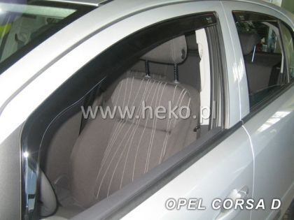 Heko Set of Windbreakers Front and Rear Car Dark Fime for Opel Frontera 4pcs