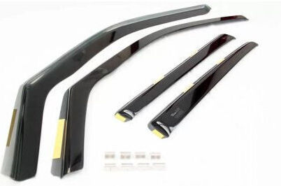 Heko Set of Windbreakers Front and Rear Car Dark Fime for Kia Venga 4pcs