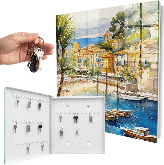 Tulup Metallic Key Hooks 50 Hooks 30x30x5cm