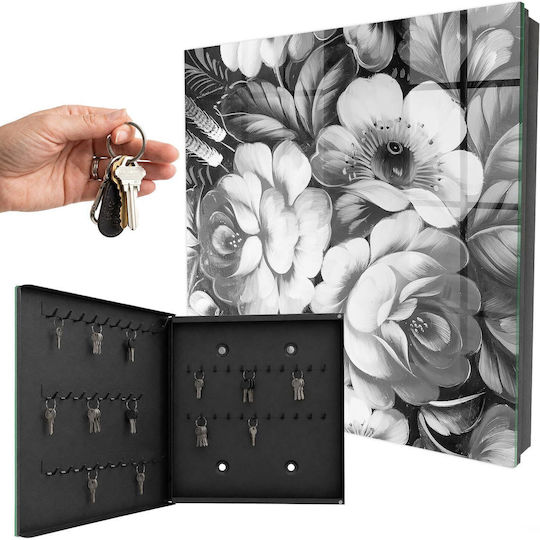 Tulup Metallic Key Hooks 50 Hooks 30x30x5cm