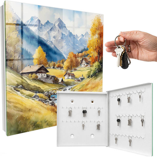 Tulup Metallic Key Hooks 50 Hooks 30x30x5cm
