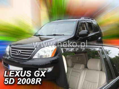 Heko Set of Windbreakers Front and Rear Car Dark Fime for Toyota Lexus 4pcs