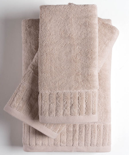 Silk Fashion Melodia 50x100cm Beige Bath Towel Weight 600gsm