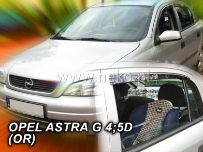 Heko Set of Windbreakers Front Car Dark Fime for Opel Astra G II / Classic 4D/5D 1998-2009 2pcs