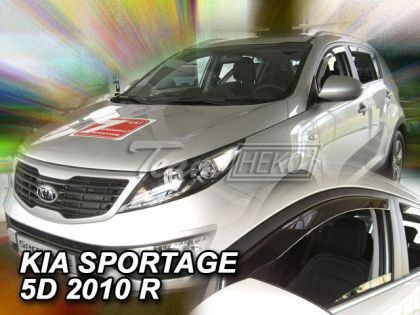 Heko Set of Windbreakers Front and Rear Car Dark Fime for Kia Sportage 4pcs