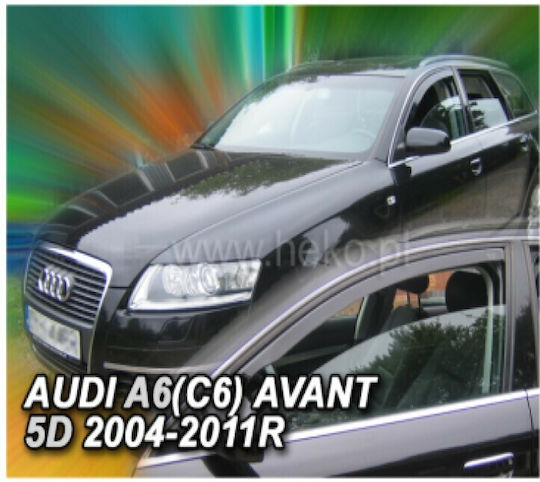 Heko Set of Windbreakers Front Car Dark Fime for Audi A6 2pcs