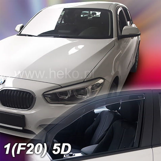 Heko Set of Windbreakers Front Car Dark Fime for BMW Series 1 2pcs