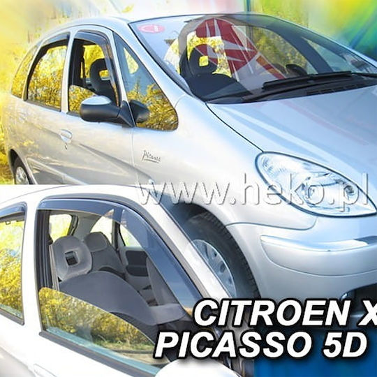 Heko Set of Windbreakers Front Car Dark Fime for Citroen Xsara Picasso 2pcs