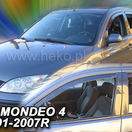 Heko Set of Windbreakers Front Car Dark Fime for Ford Mondeo 2pcs