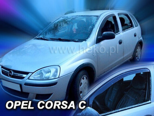 Heko Set of Windbreakers Front Car Dark Fime for Opel Corsa C 5D 2000-2006 2pcs